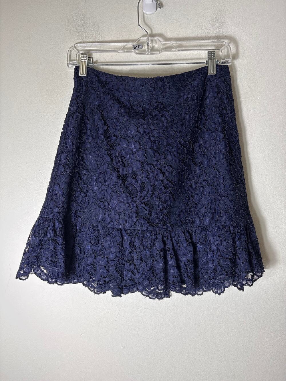 Draper James Midnight Blue Lace Mini Skirt Sz 2